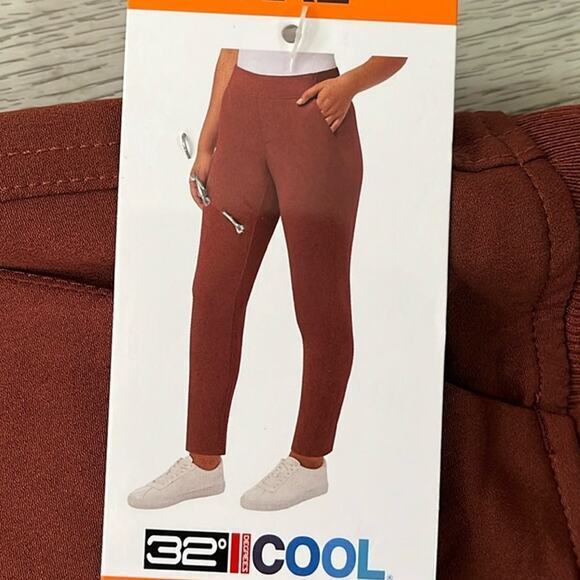 32Degrees Cool Linen Terracotta Brown Sable Pants with Pockets XXL - Picture 1 of 10